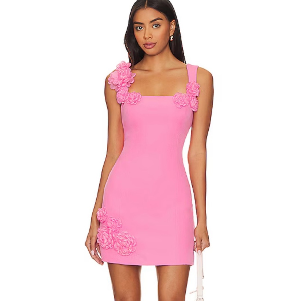 Elliatt Vibrant Pink Floral Mini Dress